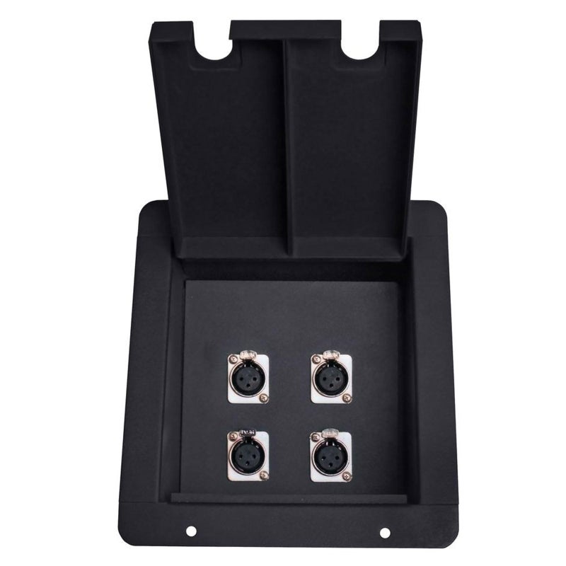 MCSPROAUDIO صندوق المسرح المدمج MCSPROAUDIO مع 4 موصلات XLR أنثوية إلى ذكر تمرير - Image 1